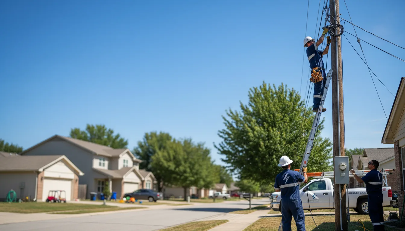 Residential electrician providing installation services in Oklee, MN